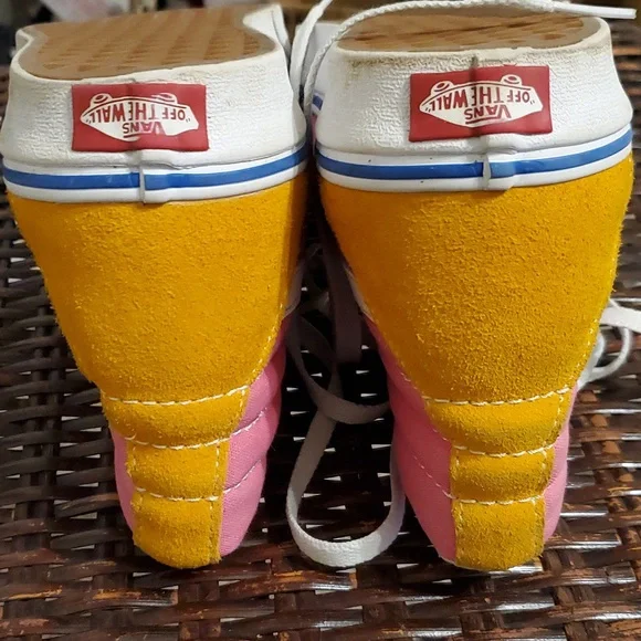 SZ. 8 1/2 WOMEN'S VANS SK8 MULTIBRIGHT 12 SUEDE SKATE BOARD SHOE - Picture 8 of 8